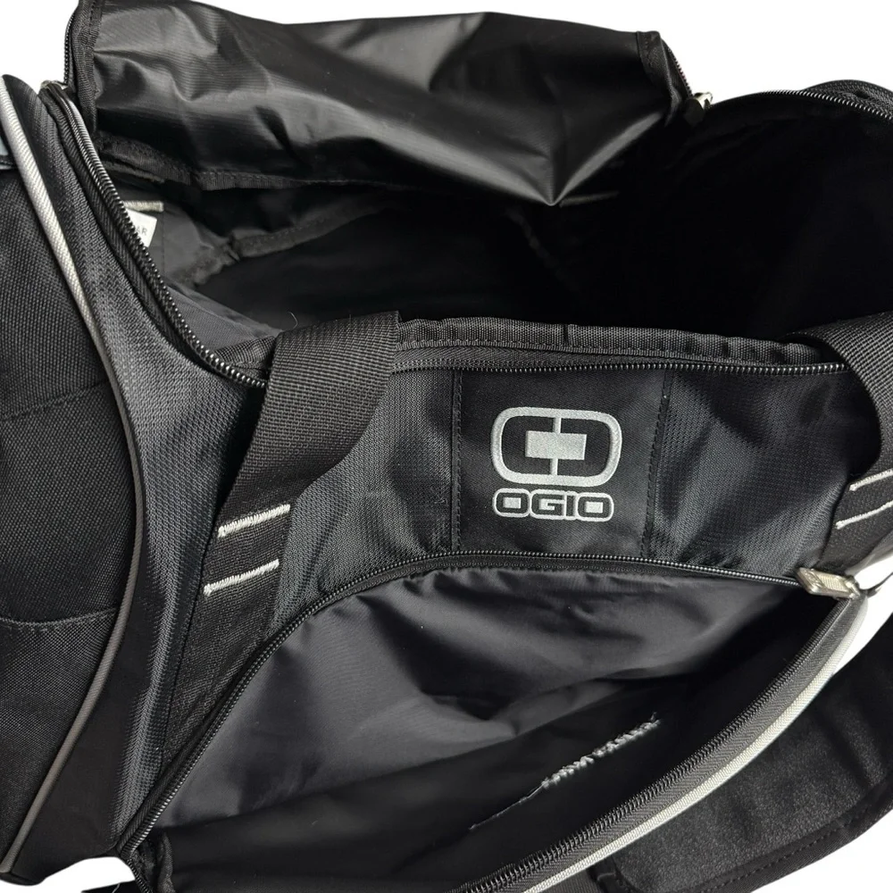 OGIO Crunch Duffle Bag In Black Has An Embroidery Luggage Travel Gym Workout NEW